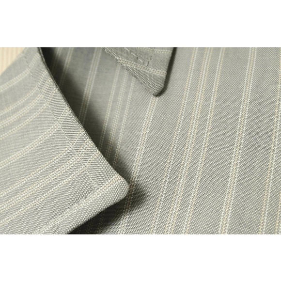 ZANELLA Slate Gray Striped 3 Piece Blazer, Pants & Suit Career Power Suit - Picture 4 of 8